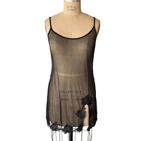 Vintage Italy Cotton Club Black Slip Dress Vintage Italy Cotton Club Black Slip Dress